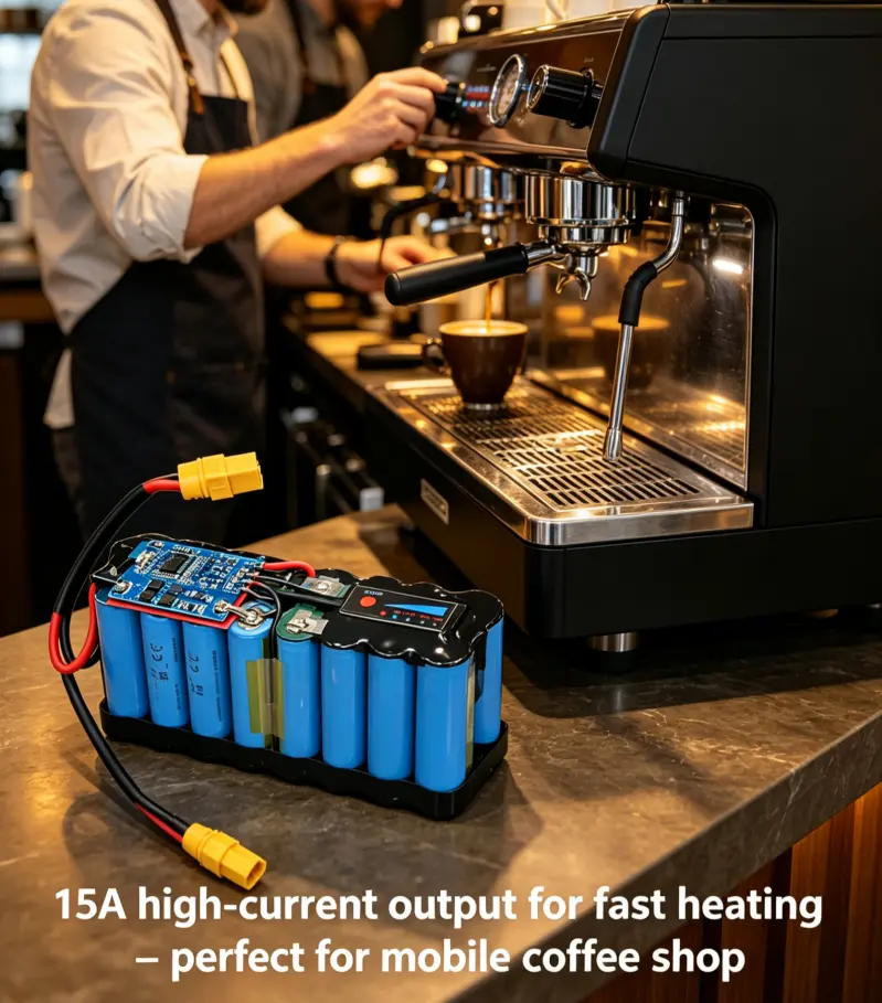 ポータブルコーヒーマシン向けのカスタム14.8Vリチウムイオンバッテリーソリューション