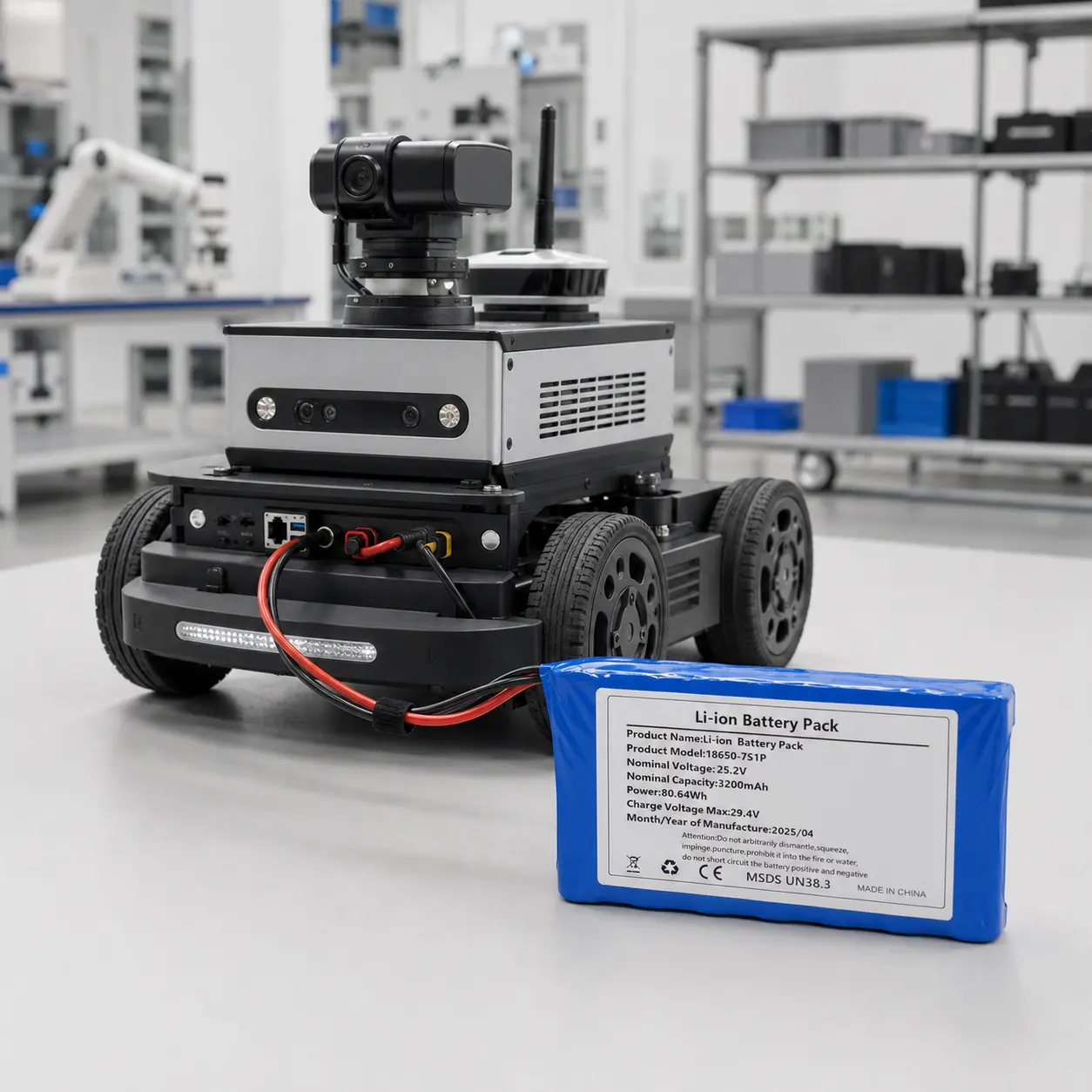 サービスおよび検査ロボット用の充電式バッテリーパック